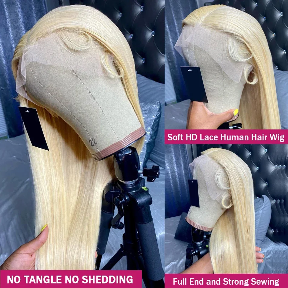 30 38 Inch Straight Blonde Wig Human Hair 13X4 13X6 Hd Blonde Lace Frontal 613 Color Brazilian Pre Plucked Wigs For Women 200% 30 38 Inch Straight Blonde Wig Human Hair 13X4 13X6 Hd Blonde Lace Frontal 613 Color Brazilian Pre Plucked Wigs For Women 200% - Image 2