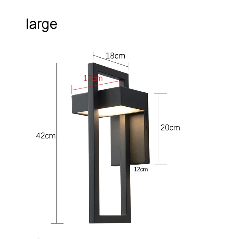 Wasserdichte Outdoor-Led-Wandbeleuchtung, Retro-Vintage-Stil, Schwarze Farbe, 10 W, Für Garten, Veranda, Wandleuchte, Straßenlaterne, 96 V, 220 V, Wandleuchte Wasserdichte Outdoor-Led-Wandbeleuchtung, Retro-Vintage-Stil, Schwarze Farbe, 10 W, Für Garten, Veranda, Wandleuchte, Straßenlaterne, 96 V, 220 V, Wandleuchte - Image 7