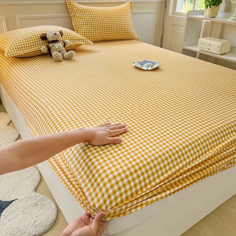 New Fitted Sheet With Elastic Bands Non Slip Adjustable Mattress Cover For Double King Queen Bed 150X200 180X200 220X200Cm New Fitted Sheet With Elastic Bands Non Slip Adjustable Mattress Cover For Double King Queen Bed 150X200 180X200 220X200Cm - Image 7