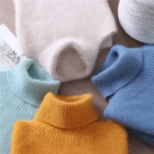 Herbst Und Winter Nerz Kaschmir Pullover frauen Hochgeschlossenen Pullover Pullover Lose Bodenbildung Wolle Mantel Warme Plus Größe
