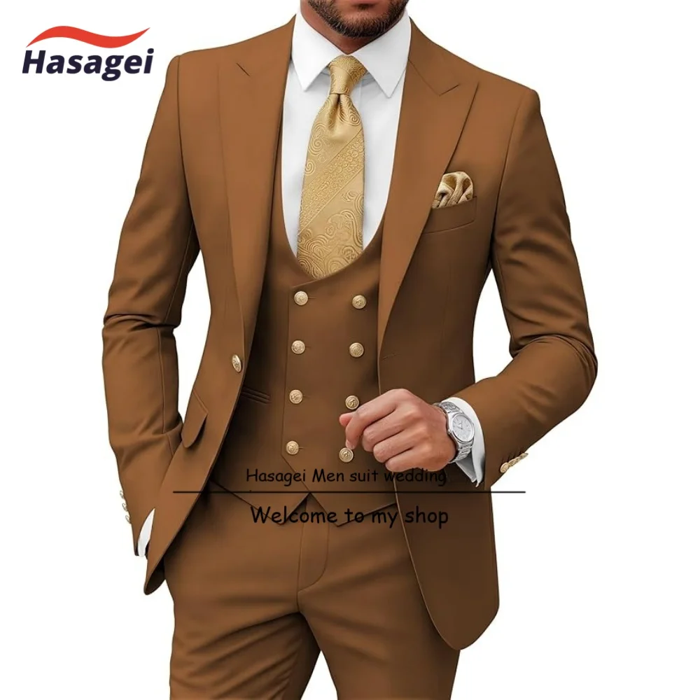 3 Piece Men'S Suits Slim Fit Suit For Men Wedding Prom Tuxedo Formal Business Men Suits 3 Piece Men'S Suits Slim Fit Suit For Men Wedding Prom Tuxedo Formal Business Men Suits - Image 9