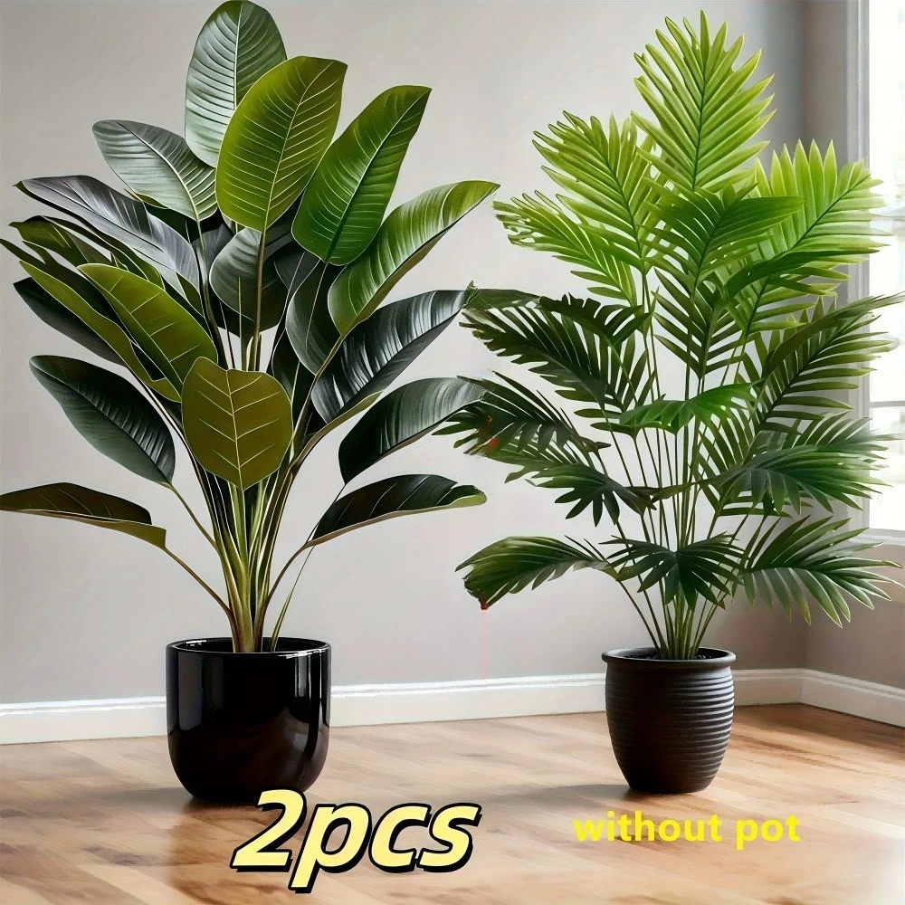 2-Teiliges Premium-Set Mit Großen Künstlichen Palmen Und Bananenbäumen, Hochwertige Realistische Blätter Für Heim- Und Hoteldekoration 2-Teiliges Premium-Set Mit Großen Künstlichen Palmen Und Bananenbäumen, Hochwertige Realistische Blätter Für Heim- Und Hoteldekoration - Image 7