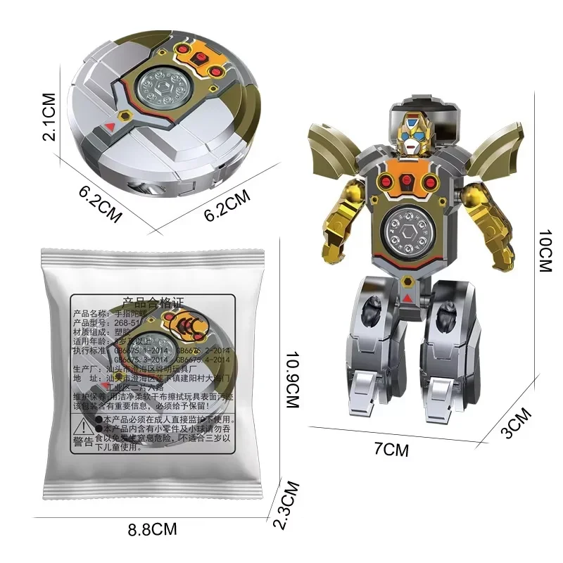 Mechanischer Fingerspitzen-Gyroskop: Kreativer Diy-Mecha-Panzer-Transformationsroboter – Lehrreiches Und Stressabbauendes Spielzeug Für Kinder Mechanischer Fingerspitzen-Gyroskop: Kreativer Diy-Mecha-Panzer-Transformationsroboter – Lehrreiches Und Stressabbauendes Spielzeug Für Kinder - Image 5