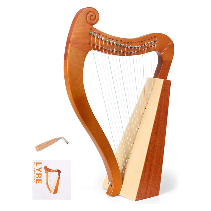 15 19-Saitige Mini-Harfe, Leier, Klavier, Massives Holz, Tragbares Musikinstrument, Hochwertiges Saiteninstrument Mit Stimmschlüssel 15 19-Saitige Mini-Harfe, Leier, Klavier, Massives Holz, Tragbares Musikinstrument, Hochwertiges Saiteninstrument Mit Stimmschlüssel