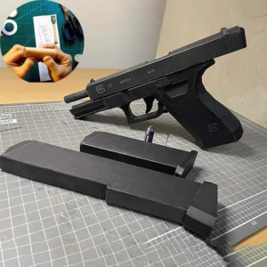 1:1 3D G17 G18 Pistolen-Papiermodell, manuelles Pistolenspielzeug, DIY-Baumodell, Revolver-Spielzeug für Erwachsene, trainieren Sie Ihre praktische Fähigkeiten