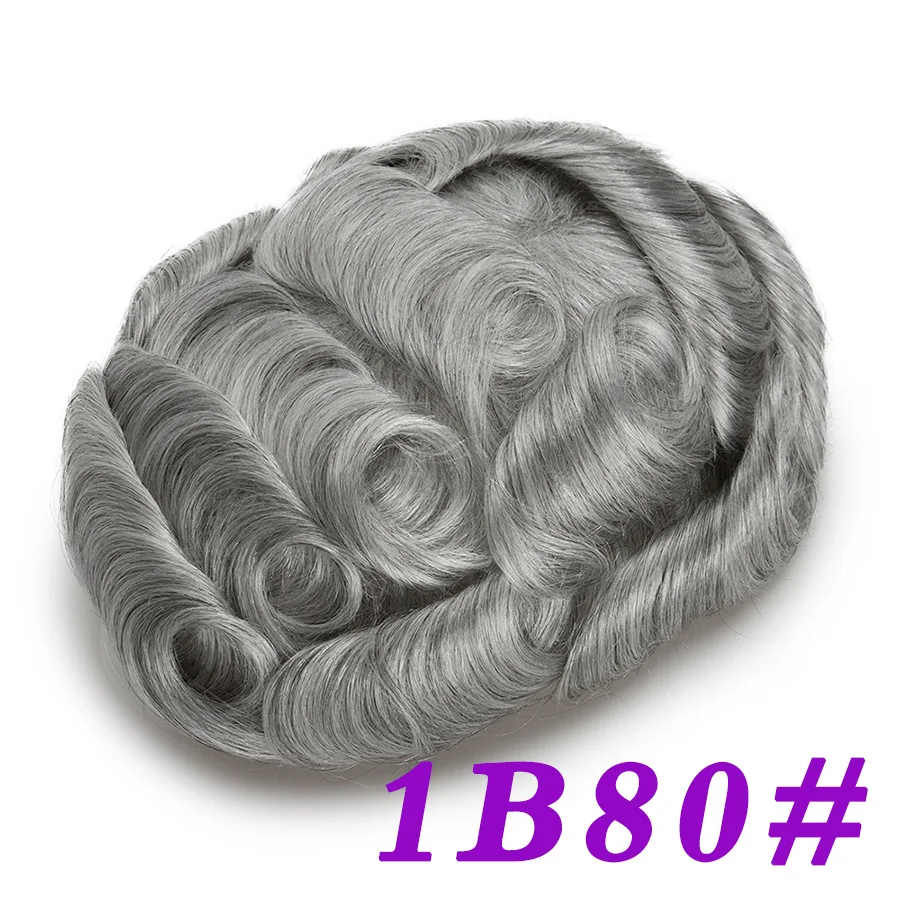 Herren Toupet Aus Echthaar Mit Swiss Lace, Natürlicher Haaransatz Herren Toupet Aus Echthaar Mit Swiss Lace, Natürlicher Haaransatz - Image 17