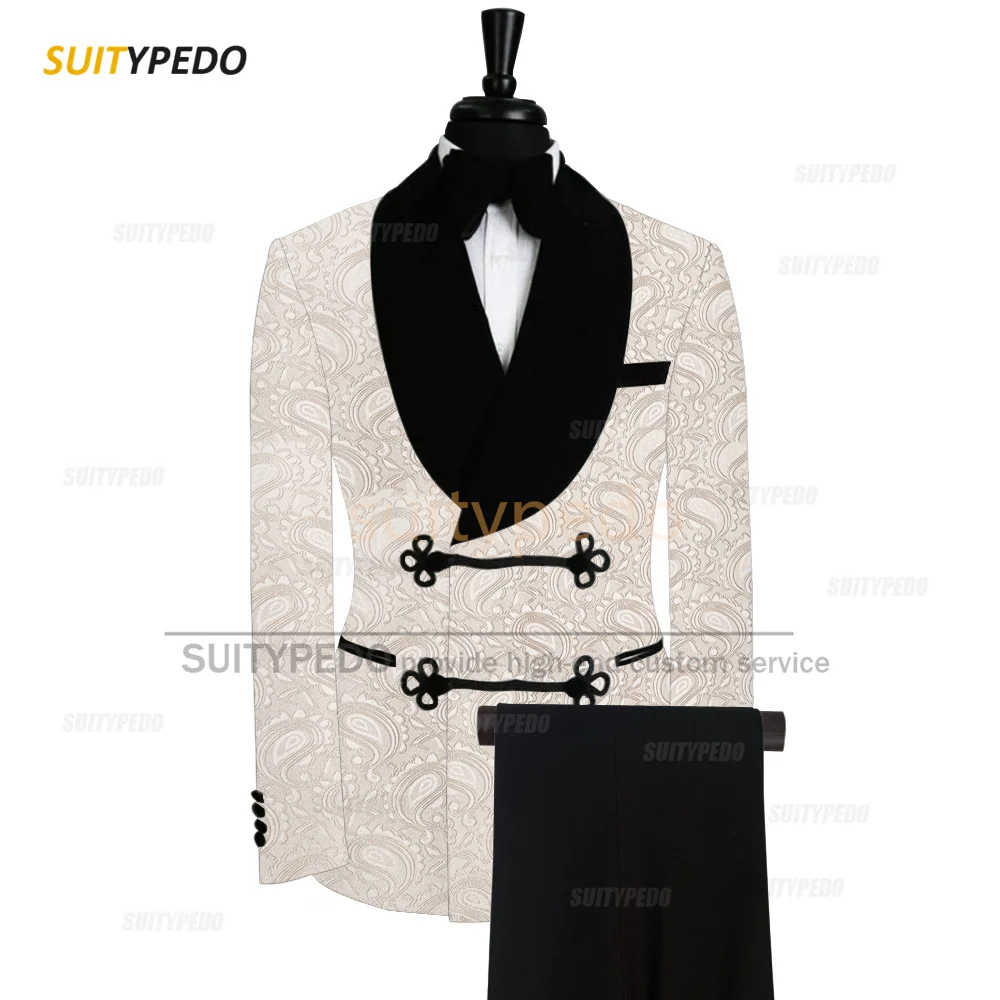 Herren Jacquard-Anzug 2-Teilig, Slim Fit, Sakko Und Hose, Nach Maß Herren Jacquard-Anzug 2-Teilig, Slim Fit, Sakko Und Hose, Nach Maß - Image 4