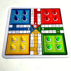 Klassisches Ludo-Spielset, Interaktives Brettspiel für Mehrere Spieler mit Mauspad, Ideal für Feiertagspartys, Gruppenaktivitäten