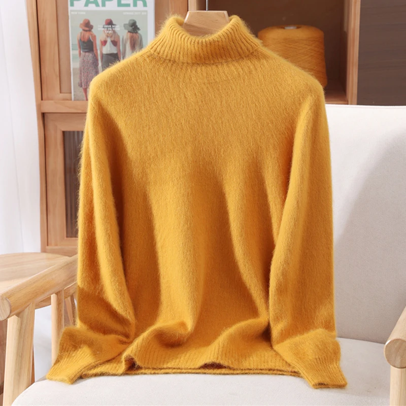 Herbst Und Winter Nerz Kaschmir Pullover Frauen Hochgeschlossenen Pullover Pullover Lose Bodenbildung Wolle Mantel Warme Plus Größe Herbst Und Winter Nerz Kaschmir Pullover Frauen Hochgeschlossenen Pullover Pullover Lose Bodenbildung Wolle Mantel Warme Plus Größe - Image 25