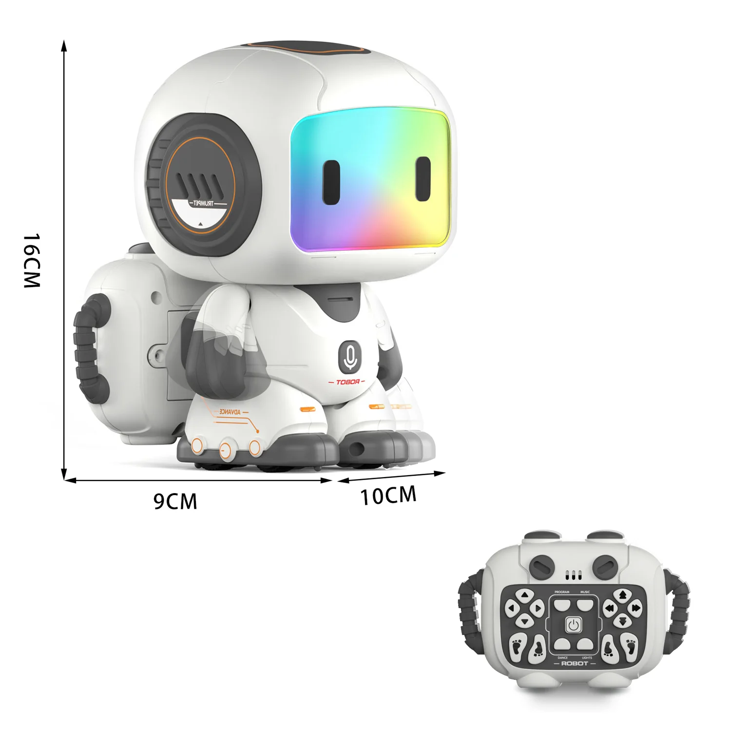 Intelligenter Kinder-Roboter, Regenbogen-Led-Bildschirm Musik-Geschichtenerzähler Frühpädagogischer Begleiter-Roboter, Berührungssteuerung Aufladbares Geschenk Intelligenter Kinder-Roboter, Regenbogen-Led-Bildschirm Musik-Geschichtenerzähler Frühpädagogischer Begleiter-Roboter, Berührungssteuerung Aufladbares Geschenk - Image 8