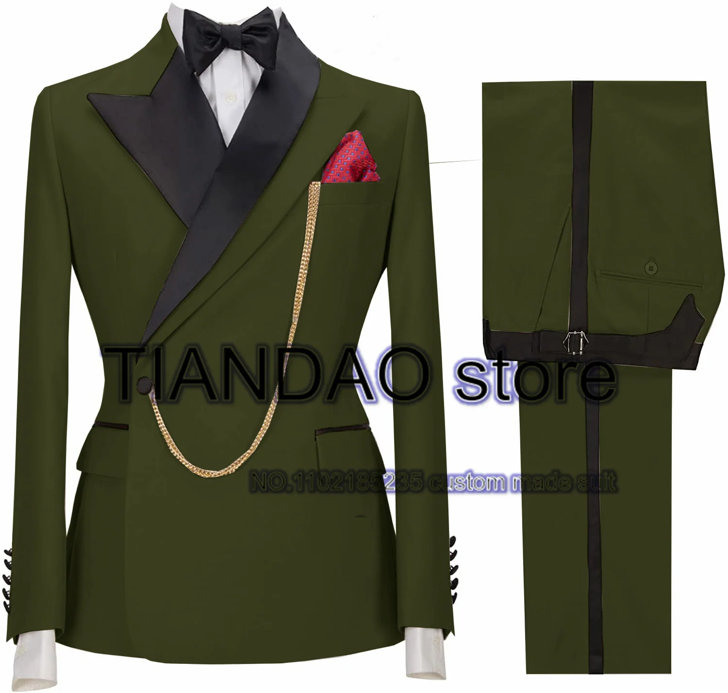 Suit For Men Wedding Groom Tuxedo Khaki Formal Blazer Pants 2 Piece Dinner Ball Dress Male Jacket Set Costume Homme Suit For Men Wedding Groom Tuxedo Khaki Formal Blazer Pants 2 Piece Dinner Ball Dress Male Jacket Set Costume Homme - Image 23