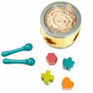 Montessori Musical Drums Set Percussion Shape Rhythm Sound Baby Musical Instrument Matching Maze Music Learning