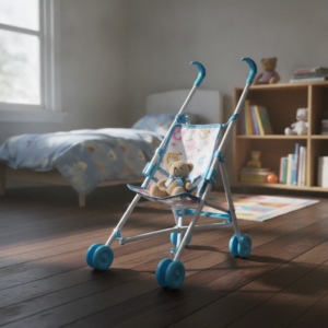 Trendiger Interaktiver Puppenwagen Spielzeug Plastik-Puppenwagen Stabiler Kinderwagen für Jungen Mädchen Babys Puppen-Kinderwagen Spielzeug
