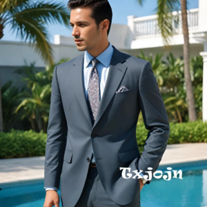 Stunning Grey Men's Suits 2 Pieces Wedding Groom Best Man Outfit Daily Formal Notched Lapel Suit Set For Men Office Business