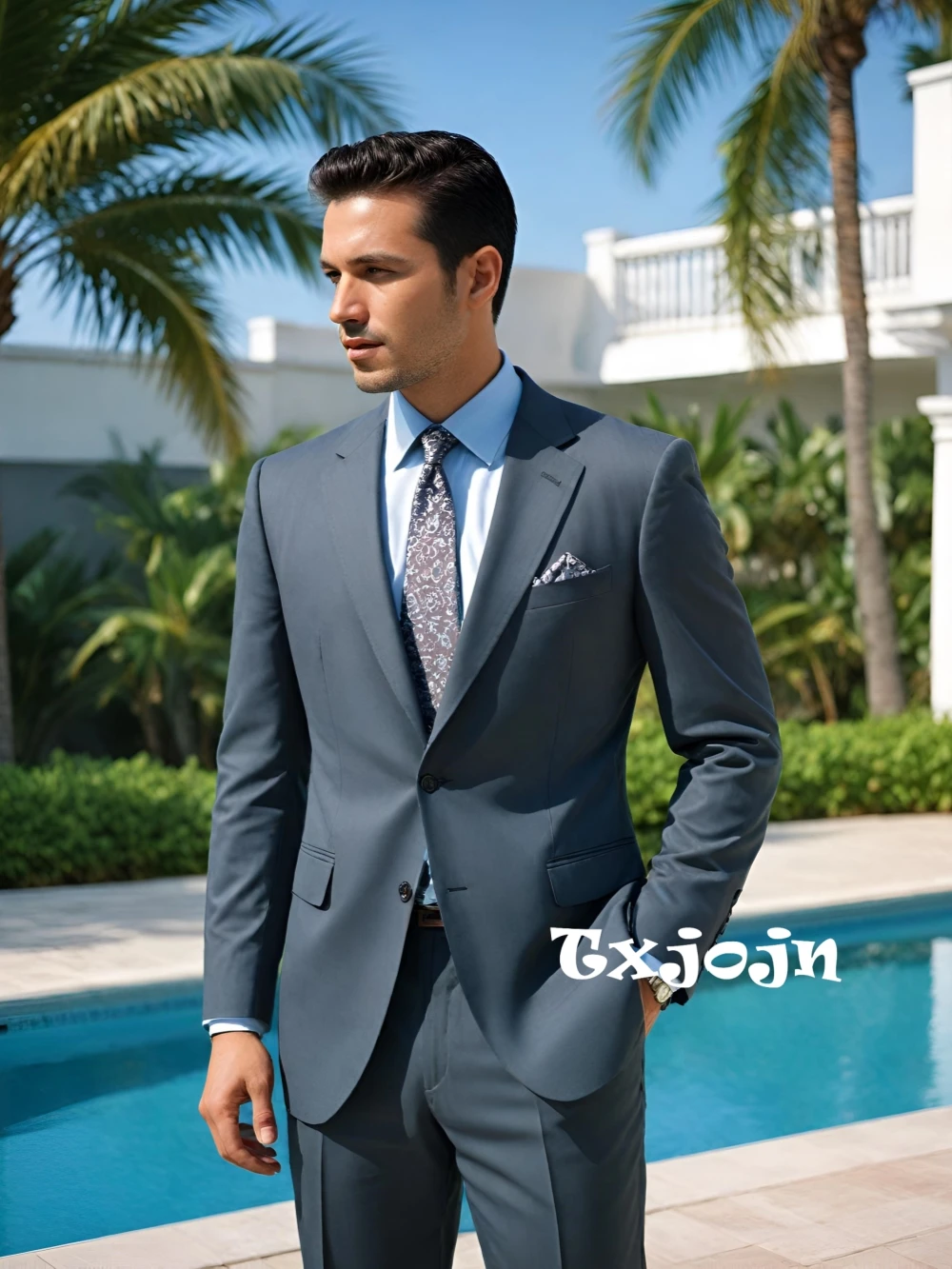 Stunning Grey Men'S Suits 2 Pieces Wedding Groom Best Man Outfit Daily Formal Notched Lapel Suit Set For Men Office Business Stunning Grey Men'S Suits 2 Pieces Wedding Groom Best Man Outfit Daily Formal Notched Lapel Suit Set For Men Office Business