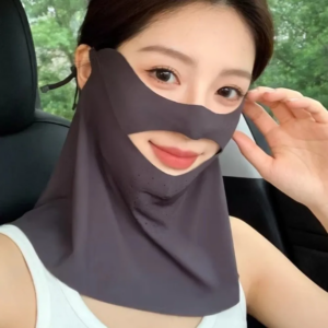 Thin Cabin-style Face Shield UV-proof Material Breathable Sunscreen Face Cover Can Drink Water Neck Protection