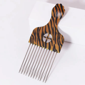 Antistatischer afrikanischer Kamm aus Edelstahl, geeignet für dicke, feuchte und lockige Friseursalon-Styling-Tools. Speziell für Echthaarperücken