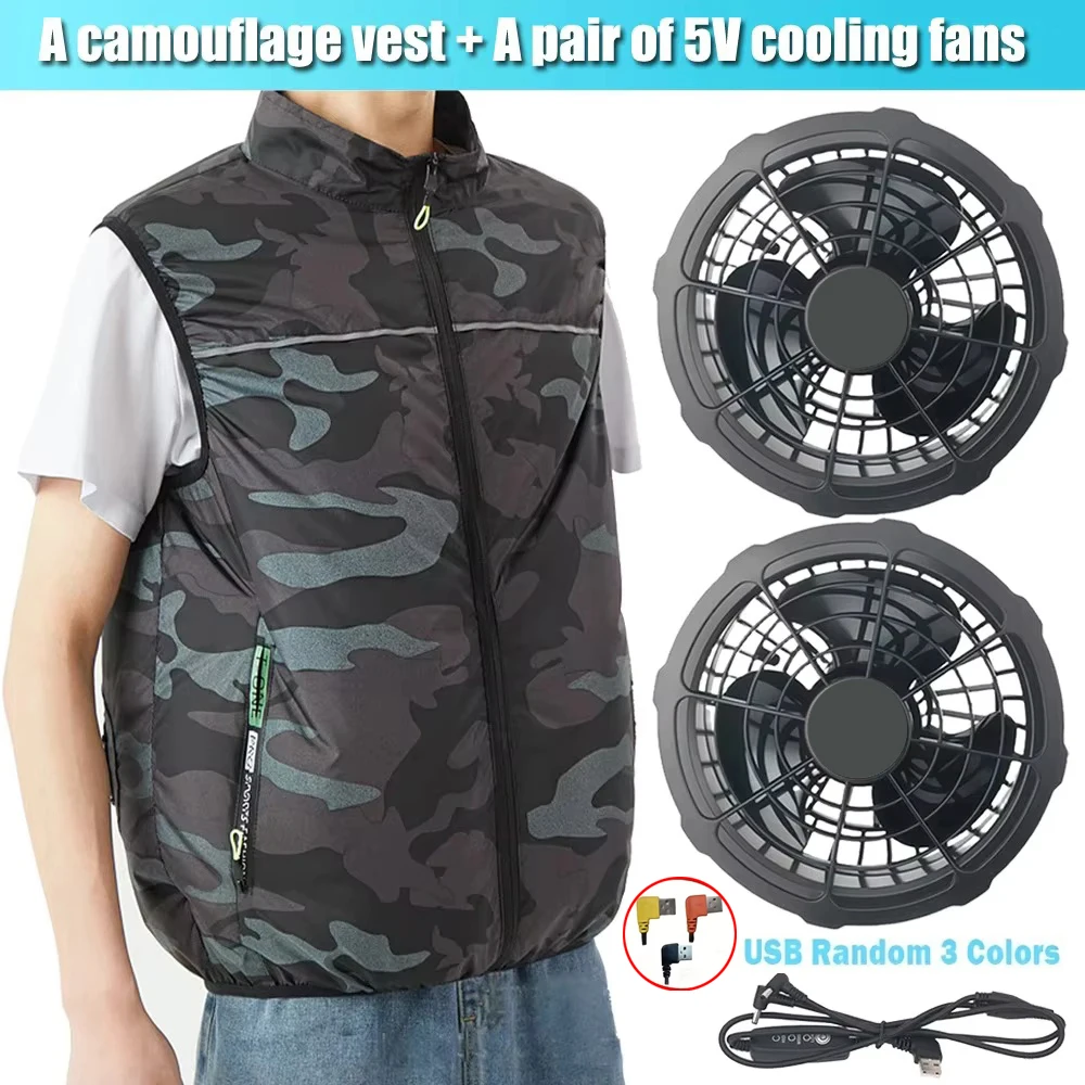 Kühlweste Zur Schnellen Abkühlung, Klimaanlagen-Jacke Mit Dc-Schnellventilator Für Heißes Wetter, Herren-Outdoor-Wanderjacke, Sommer-Kühlweste Kühlweste Zur Schnellen Abkühlung, Klimaanlagen-Jacke Mit Dc-Schnellventilator Für Heißes Wetter, Herren-Outdoor-Wanderjacke, Sommer-Kühlweste – Bild 8