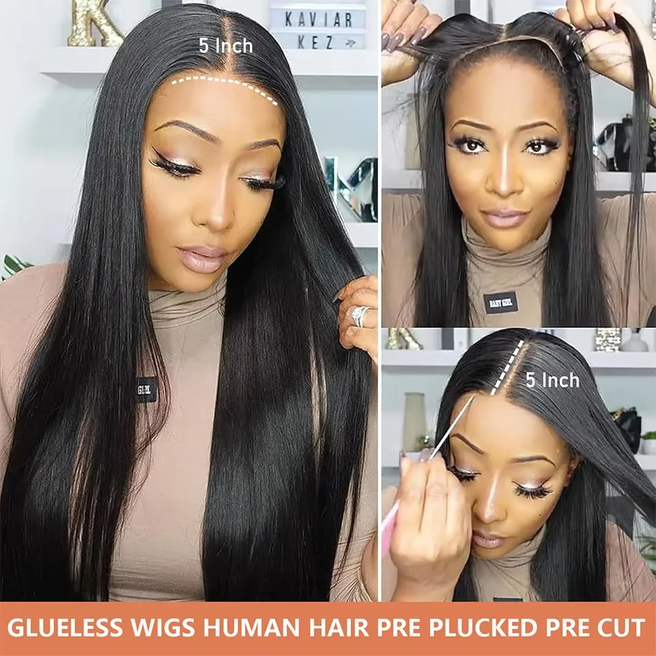30 Zoll Natürliche Schwarze 360 Lace Front Gerade Echthaarperücken 360 Hd Transparente Volle Spitze Leimlose Perücken Echthaar Vorgezupft 30 Zoll Natürliche Schwarze 360 Lace Front Gerade Echthaarperücken 360 Hd Transparente Volle Spitze Leimlose Perücken Echthaar Vorgezupft - Image 4