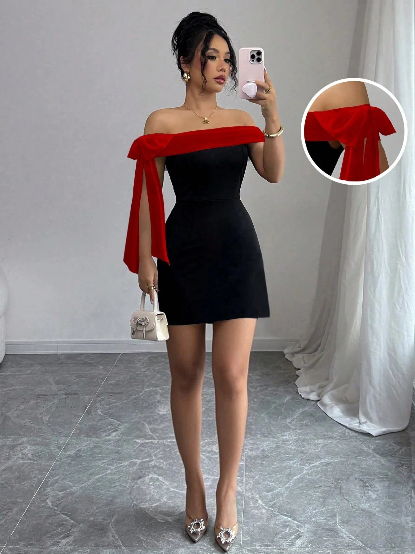 Women Off Shoulder Mini Dress Red Big Bow Spliced Bodycon Short Dresses Elegant Slim Fit Black Little Dress Night Club Party Birthday Outfits Evening Gown Women Off Shoulder Mini Dress Red Big Bow Spliced Bodycon Short Dresses Elegant Slim Fit Black Little Dress Night Club Party Birthday Outfits Evening Gown