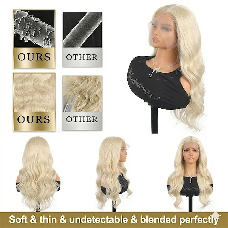 13X6 Hd 613 Blonde Body Wave 100% Echthaarperücken Brasilianische 30 40 Zoll Transparente Lace Frontal Perücke Nass Und Wellig Lace Front Echthaarperücke 13X6 Hd 613 Blonde Body Wave 100% Echthaarperücken Brasilianische 30 40 Zoll Transparente Lace Frontal Perücke Nass Und Wellig Lace Front Echthaarperücke - Image 5