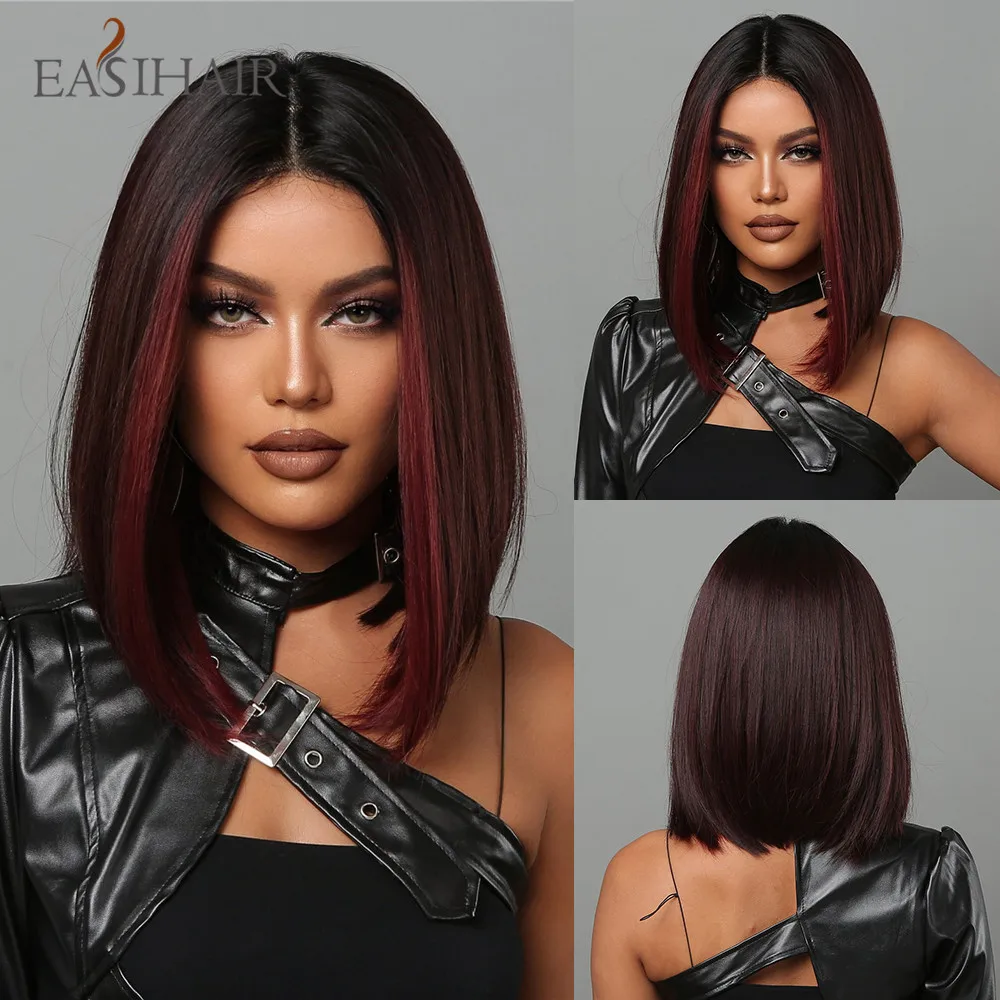 Easihair Bob-Perücke Mit Pony, Kurz Und Glatt, Hellblond-Beige, Hitzebeständig Easihair Bob-Perücke Mit Pony, Kurz Und Glatt, Hellblond-Beige, Hitzebeständig – Bild 7