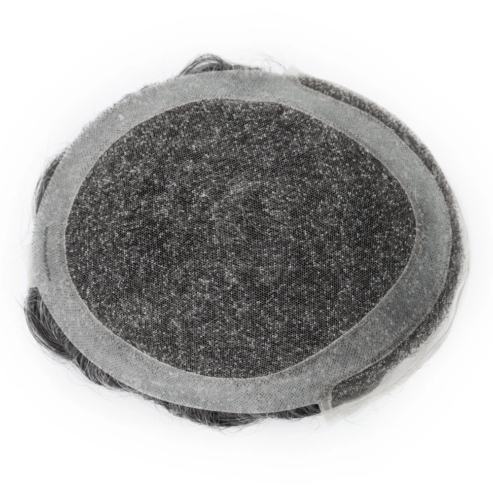 Herren Toupet Aus Echthaar Mit Swiss Lace, Natürlicher Haaransatz Herren Toupet Aus Echthaar Mit Swiss Lace, Natürlicher Haaransatz - Image 5