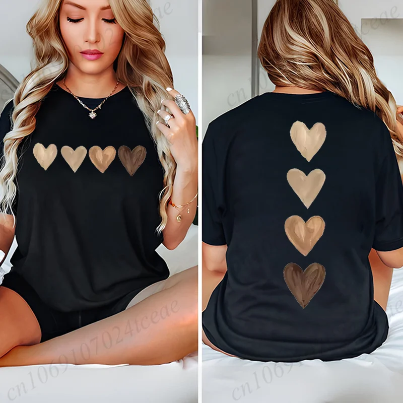 Women'S Gothic Heart Print T Shirt Vintage Retro Casual Tee Clothing Short Sleeve Crew Neck Graphic Top Summer Fashion T-Shirts Women'S Gothic Heart Print T Shirt Vintage Retro Casual Tee Clothing Short Sleeve Crew Neck Graphic Top Summer Fashion T-Shirts
