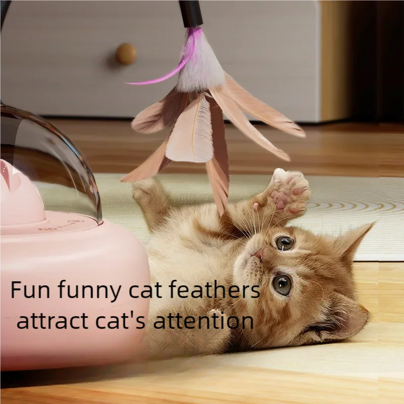 Elektrische Smart Teaser Katze Spielzeug Ufo Katze Teaser Stick Mit Glocke Training Haustier Spielzeug Austauschbare Feder Interaktive Katze Liefert Elektrische Smart Teaser Katze Spielzeug Ufo Katze Teaser Stick Mit Glocke Training Haustier Spielzeug Austauschbare Feder Interaktive Katze Liefert – Bild 4