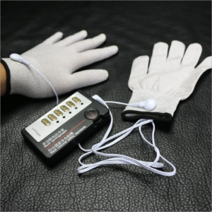 BDSM Flirten Sex Spielzeug Elektrische Schock Leitfähige Faser Massage Handschuhe Mit Draht Elektrostimulation Brust Klitoris Körper Massage