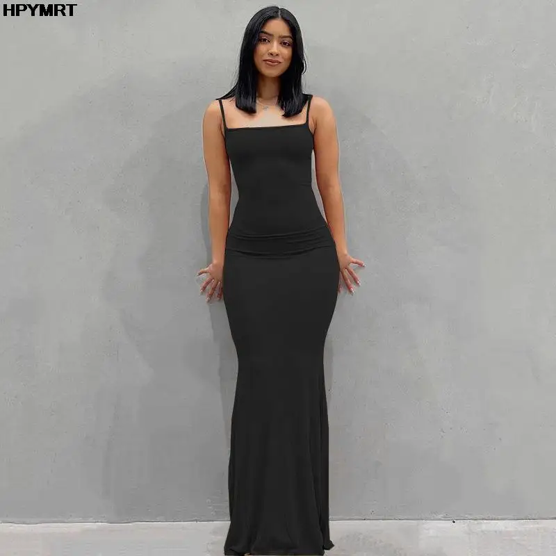Satin Slip Sleeveless Backless Dünne Sexy Maxi Kleid 2022 Frühling Frauen Party Y2K Concise Bodycon Elegante Kleider Weibliche Kleidung – Bild 9