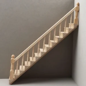Rollenspiel 1:12 Puppenhausmöbel Miniatur Armlehne Mini Treppe Modell Holztreppengeländer Treppe mit Handlauf