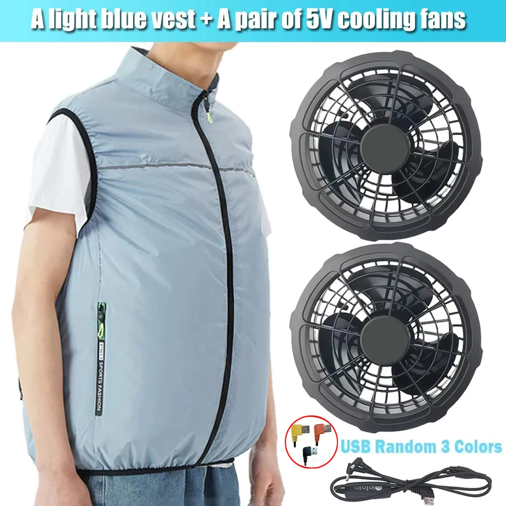 Kühlweste Zur Schnellen Abkühlung, Klimaanlagen-Jacke Mit Dc-Schnellventilator Für Heißes Wetter, Herren-Outdoor-Wanderjacke, Sommer-Kühlweste Kühlweste Zur Schnellen Abkühlung, Klimaanlagen-Jacke Mit Dc-Schnellventilator Für Heißes Wetter, Herren-Outdoor-Wanderjacke, Sommer-Kühlweste – Bild 7