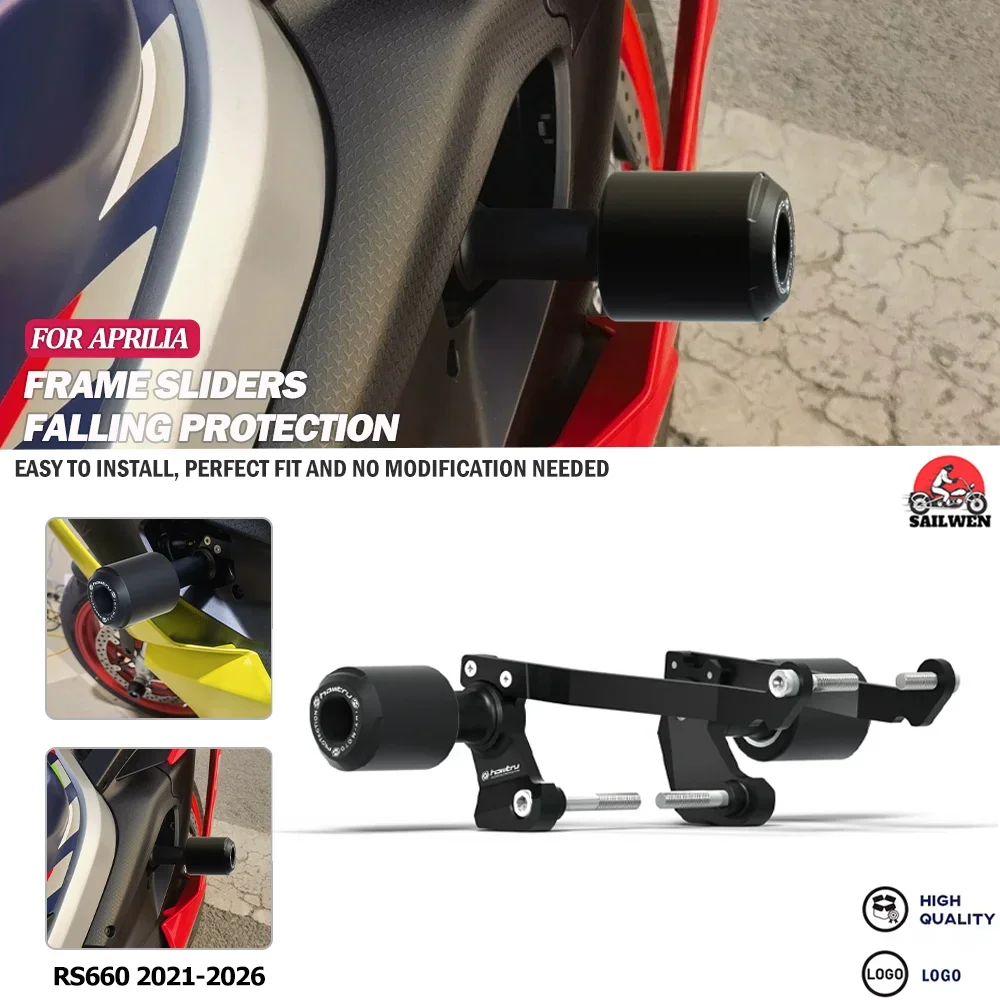 Fit Für Aprilia Rs660 2021-2026 Motorrad Fallende Schutz Motor Rahmen Slider Verkleidung Schutz Crash Pad Seite Schutz Fit Für Aprilia Rs660 2021-2026 Motorrad Fallende Schutz Motor Rahmen Slider Verkleidung Schutz Crash Pad Seite Schutz
