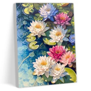 CHENISTORY Malen nach Zahlen, handgemaltes Aquarellbild, Ölbild, Blumen, gerahmtes Gemälde für Wandkunst, Bastelbedarf, Rahmen, Kunsthandwerk