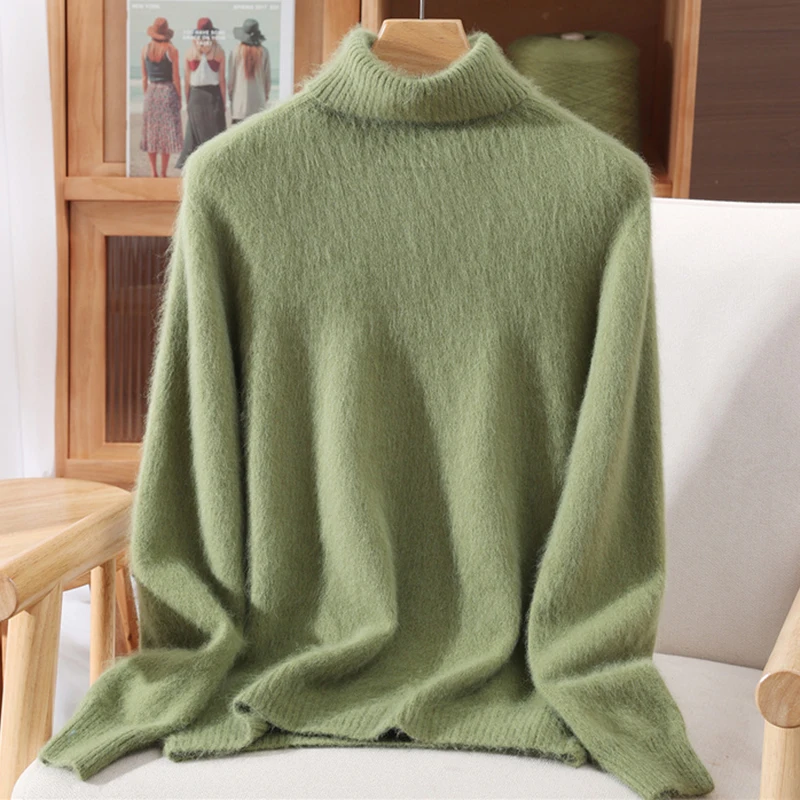 Herbst Und Winter Nerz Kaschmir Pullover Frauen Hochgeschlossenen Pullover Pullover Lose Bodenbildung Wolle Mantel Warme Plus Größe Herbst Und Winter Nerz Kaschmir Pullover Frauen Hochgeschlossenen Pullover Pullover Lose Bodenbildung Wolle Mantel Warme Plus Größe - Image 23