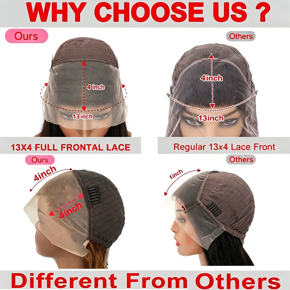 P4/27 200 Density Glatte Echthaarperücken Für Damen Im Angebot Highlight 13X4 Hd Lace Frontal Echthaarperücke 5X5 Hd Lace Closure Perücke P4/27 200 Density Glatte Echthaarperücken Für Damen Im Angebot Highlight 13X4 Hd Lace Frontal Echthaarperücke 5X5 Hd Lace Closure Perücke - Image 5