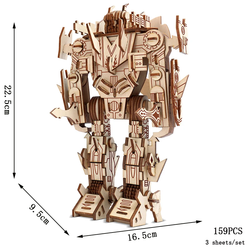 Kendo 3D-Holzpuzzle Roboter – Diy Modellbausatz &Amp; Deko Kendo 3D-Holzpuzzle Roboter – Diy Modellbausatz &Amp; Deko – Bild 8
