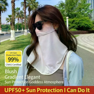Summer Sunscreen Ice Silk Mask Neck UV Protection Face Cover Sunscreen Face With Brim Outdoor Cycling Sun Protection Hats Caps