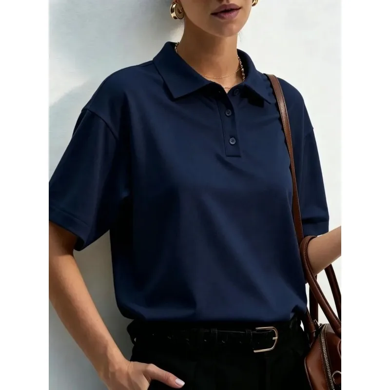 Poloshirt Aus Baumwolle, Einfarbig, Atmungsaktiv, Für Damen Und Herren Poloshirt Aus Baumwolle, Einfarbig, Atmungsaktiv, Für Damen Und Herren