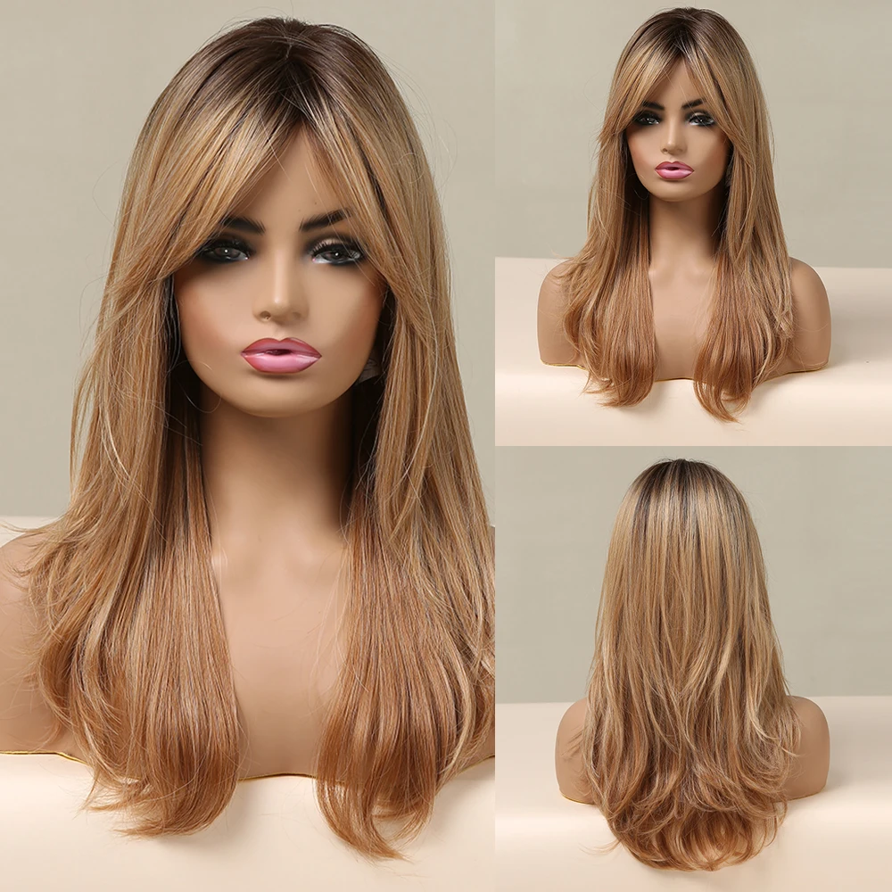 Henry Margu Lange Gewellte Blonde Synthetische Perücken Platin Tägliche Naturhaarperücken Mit Pony Cosplay Perücke Für Frauen Hitzebeständig Henry Margu Lange Gewellte Blonde Synthetische Perücken Platin Tägliche Naturhaarperücken Mit Pony Cosplay Perücke Für Frauen Hitzebeständig - Image 18
