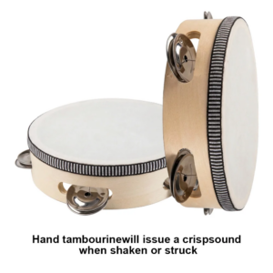 6inch Hand Held Drum Tambourine Drum Metal Jingles Percussion Musical Instrument For KTV Party Games