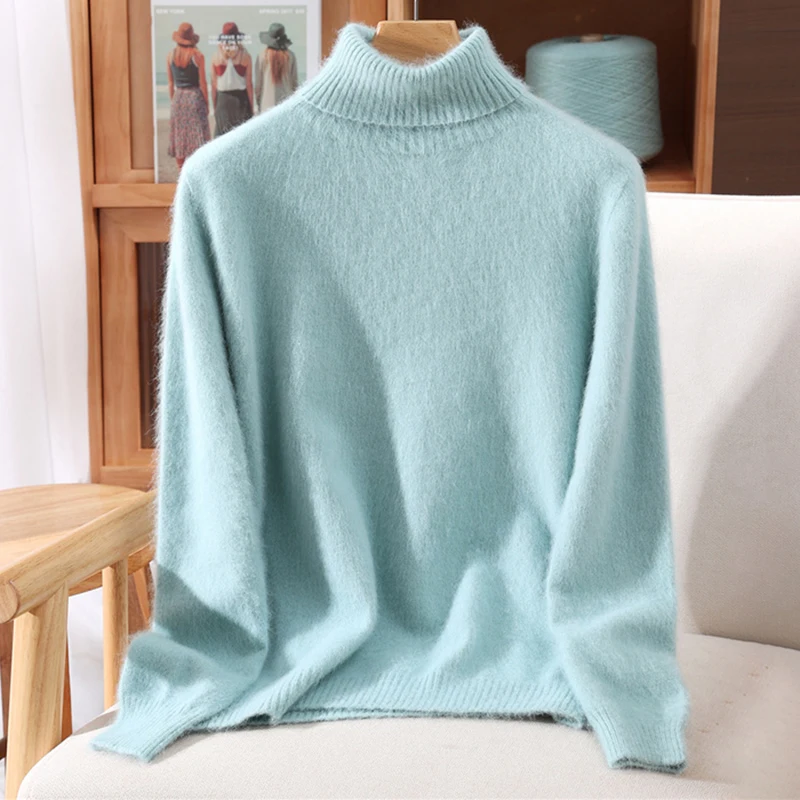 Herbst Und Winter Nerz Kaschmir Pullover Frauen Hochgeschlossenen Pullover Pullover Lose Bodenbildung Wolle Mantel Warme Plus Größe Herbst Und Winter Nerz Kaschmir Pullover Frauen Hochgeschlossenen Pullover Pullover Lose Bodenbildung Wolle Mantel Warme Plus Größe - Image 10