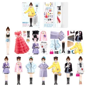 Magnetic Princess DIY Dress-Up Stickers Toy Portable Up Stickers Toys Set Educational Toy for Boys Girls Birthday New Year Gift
