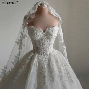 BEPEITHY Customized Princess Sweetheart Ivory Wedding Dresses For Women 2026 Floor Length Bride Plus Size Bridal Gown Sleeveless