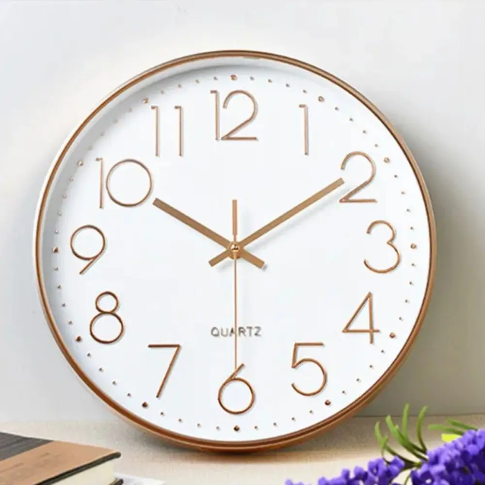 8 Zoll 20 cm modische, leise, nicht tickende Wanduhr, kreative dreidimensionale Wanduhr mit digitaler Skala für Wohnzimmer und Schlafzimmer – Bild 2