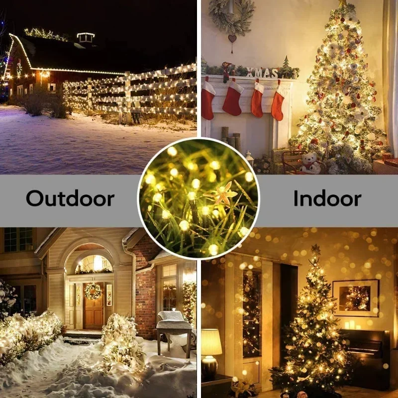 Outdoor Solar Lichterkette Led Weihnachtsdekoration, Lichterkette Solar Lichterkette Garten Weihnachtsdekoration Licht Outdoor Solar Lichterkette Led Weihnachtsdekoration, Lichterkette Solar Lichterkette Garten Weihnachtsdekoration Licht - Image 3