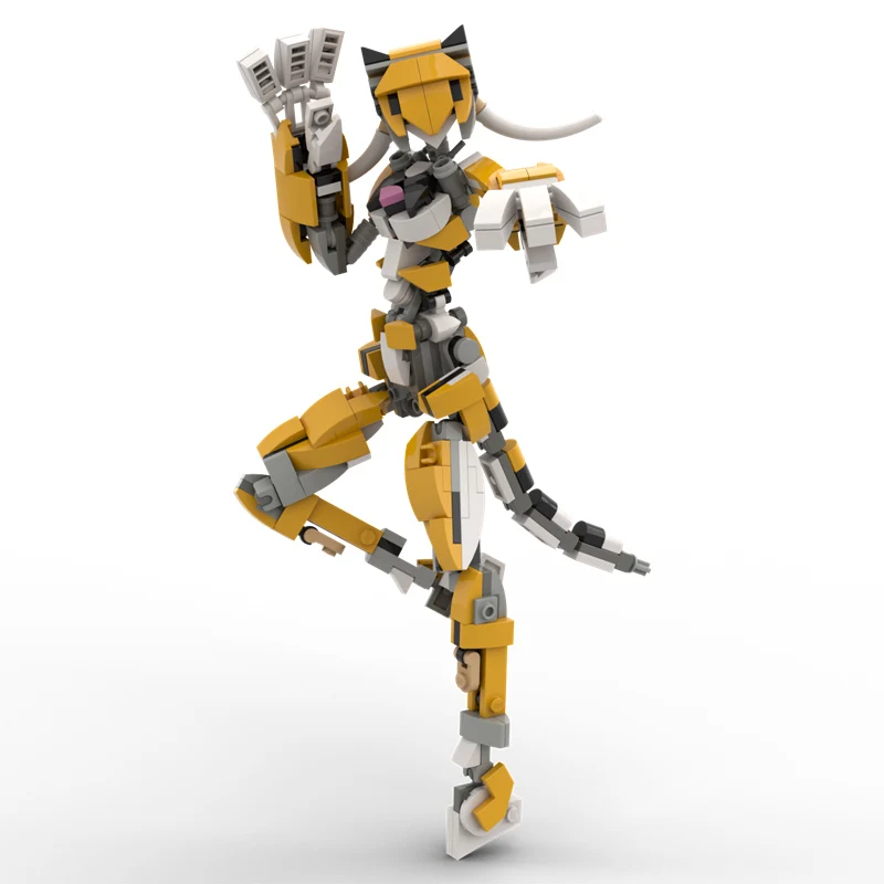 New Creative Tiger Girl Robot Model Building Kit,Tiger Girl Fighter Mecha Assembly Movable Joint Brick Diy Design Toy Model New Creative Tiger Girl Robot Model Building Kit,Tiger Girl Fighter Mecha Assembly Movable Joint Brick Diy Design Toy Model - Image 5