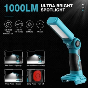 12W Camping LED Licht Für Makita 14,4 V-18V Batterie USB Taschenlampe Im Freien Scheinwerfer notfall Licht Außen beleuchtung Für BL1430