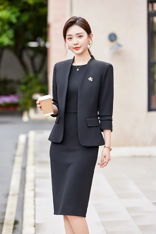 Naviu Damen-Anzug 2-Teilig Weiß, Langärmlig, Slim Fit, Einfarbig, Business-Outfit Naviu Damen-Anzug 2-Teilig Weiß, Langärmlig, Slim Fit, Einfarbig, Business-Outfit - Image 8